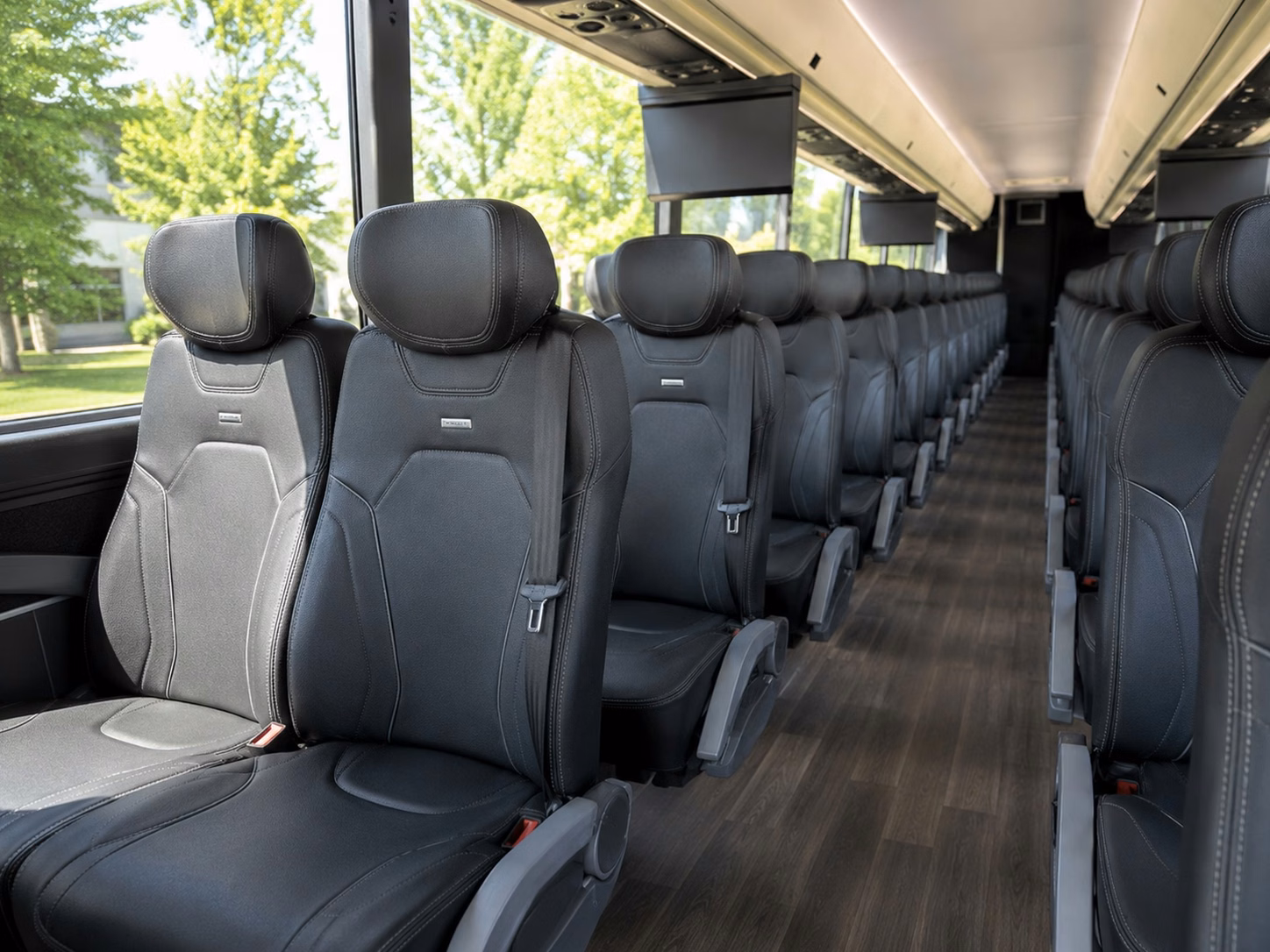 56 passenger charter bus interior